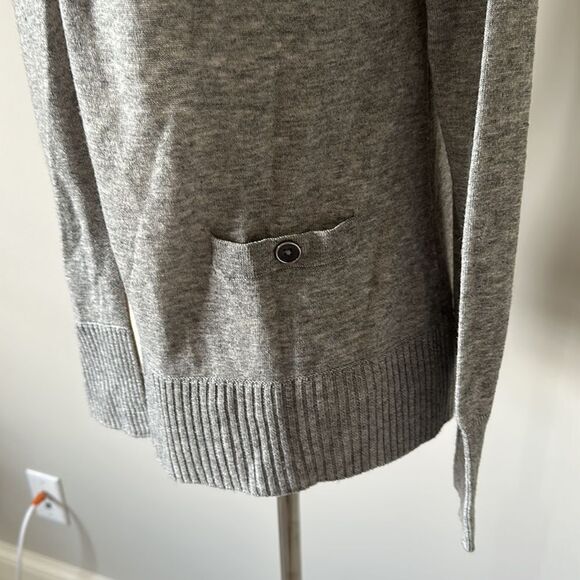 Banana Republic sz XS heathered grey wool blend open front cardigan - Picture 2 of 6